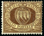 Stamp of Italy » San Marino 1892 Numeral and Coat-of-Arms, complete mint set o