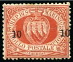 Stamp of Italy » San Marino 1892 Provisionals, the complete set of four values