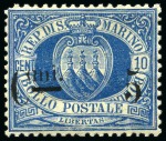 Stamp of Italy » San Marino 1892 Provisionals, the complete set of four values
