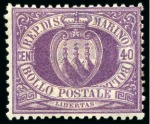 Stamp of Italy » San Marino 1877 Numeral and Coat-of-Arms, complete mint set o
