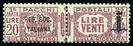 Stamp of Italy 1944 RSI Parcel post, complete set of 12 values fr