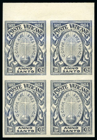 Stamp of Italy » Vatican State 1933 Anno Santo, IMPERFORATE set of 4 values in ma