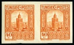Stamp of Colonies françaises » Tunisie 1931 Onze paire non dentelés différentes, Yv. 161,