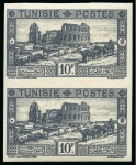 Stamp of Colonies françaises » Tunisie 1931 Onze paire non dentelés différentes, Yv. 161,