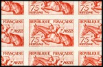 Stamp of France 1953 JO Helsinki, série complète en six feuilles d