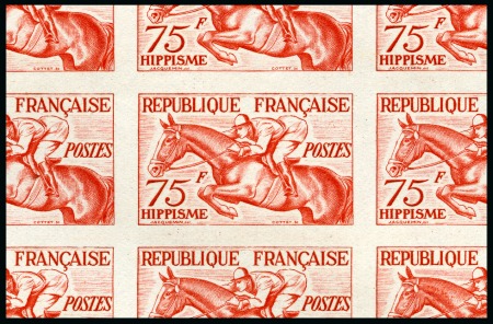 Stamp of France 1953 JO Helsinki, série complète en six feuilles d