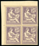 Stamp of France 1900 Série Mouchon retouché complète dentelure fig
