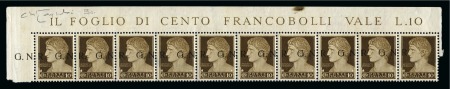 Stamp of Italy 1943 Socialist Republic, 10C Brown with G.N.R. typ