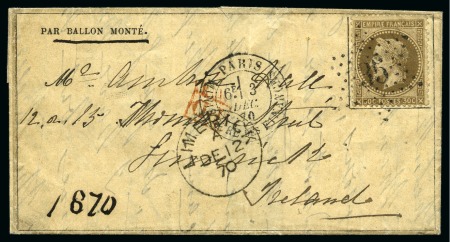 Stamp of France » Guerre de 1870-1871 Exceptionnelle gravure "Chute d'un obus devant l'h