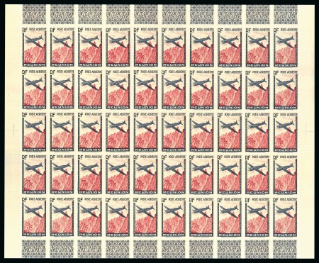 Stamp of Colonies françaises » Réunion 1938 Poste aérienne, Six feuilles complètes de 50 
