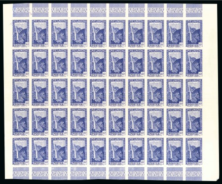 Stamp of Colonies françaises » Réunion 1933-38 Paysages, Feuilles entières de 50 des Yv. 