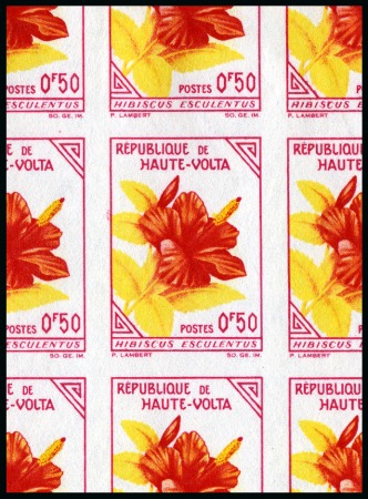 Stamp of Colonies françaises » Haute-Volta 1963 Hibiscus n°113 avec erreur légende du n°128, 