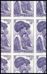Stamp of Colonies françaises » Cameroun 1946 50c non émis en violet en feuille de 50 non d