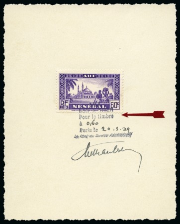 Stamp of Colonies françaises » Sénégal 1938-40, Petit lot avec Yv. 147a x3, 147a en paire