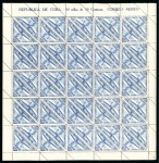 Stamp of Cuba 1936 Colombus unissued set of 9 values in complete
