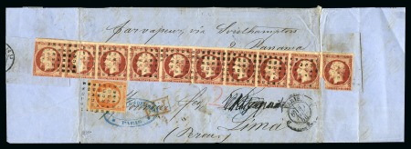 Stamp of France Rare afft massif avec une bande de DIX du 80c Empi