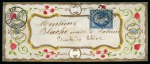 Stamp of France » Collections 1860-1900, Lot de 9 lettres Valentines décorées et