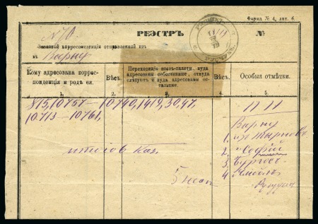 Stamp of Bulgaria » Russo - Turkish War Ruse-Rustchuk: 1879 (18.3) Dispatch post invertory