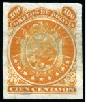 Stamp of Bolivia 1868 Nine Stars collection on pages with unused an
