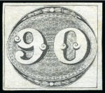 Stamp of Brazil 1843 Bulls Eyes unused set of 3 with 30r on medium