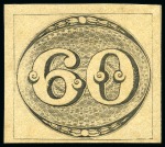 Stamp of Brazil 1843 Bulls Eyes unused set of 3 with 30r on medium