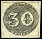 Stamp of Brazil 1843 Bulls Eyes 30r, 60r and 90r unused set of thr