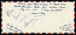 Stamp of New Zealand 1960 (May 2) Airmail envelope flown on the Royal F