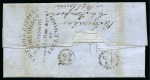 Stamp of Australia » Victoria 1860 (Aug 21) Entire to Melbourne with reverse sho