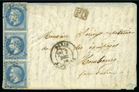 Stamp of France » Guerre de 1870-1871 Ballon monté de Paris 07.12.70 pour un Officier fr