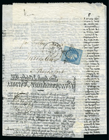 Stamp of France » Guerre de 1870-1871 L'ARMAND BARBES Correspondance HAVAS en français d