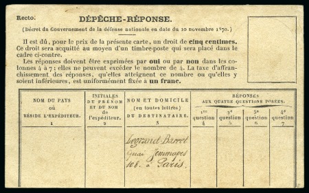Stamp of France » Guerre de 1870-1871 LE JACQUARD Courrier accidenté avec PP noir pour r
