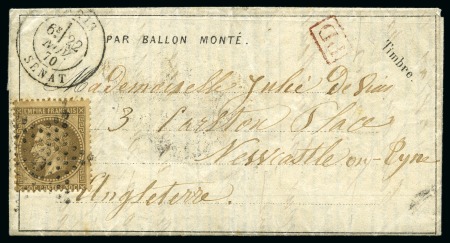 Stamp of France » Guerre de 1870-1871 LE VILLE D'ORLEANS Lot spécialisé de 3 Ballons mon
