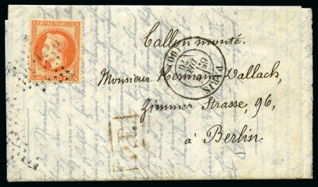 Stamp of France » Guerre de 1870-1871 Correspondance Havas en ALLEMAND avec 40c Lauré de