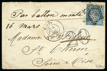 Stamp of France » Guerre de 1870-1871 LE GENERAL RENAULT Enveloppe pour Mme Le Pileur à 