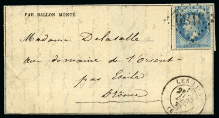 Stamp of France » Guerre de 1870-1871 Cachet de banlieue GC 3189 LES LILAS 22.12.70 sur 