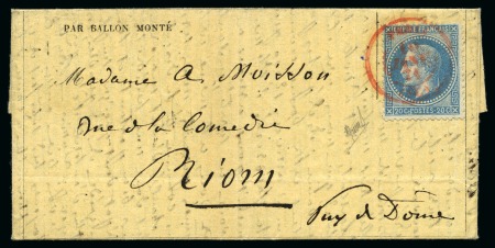 Stamp of France » Guerre de 1870-1871 LE KEPLER Gazette des Absents n°25 avec 20c Lauré 