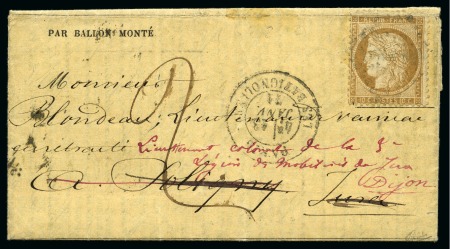 Stamp of France » Guerre de 1870-1871 LE VAUCANSON Gazette des Absents n°26 avec 10c Siè