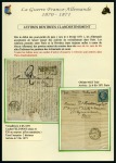 Stamp of France » Guerre de 1870-1871 TENTATIVES D'ENTREE ET DE SORTIE DE PARIS, Achemin