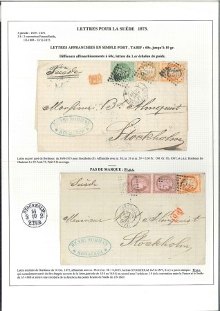Stamp of France WITHDRAWN
1873-75, Lot de +10 lettres avec Cérès 
