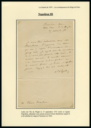 Stamp of France » Guerre de 1870-1871 La Guerre de 1870-71 : Collection de 79 lettres/do