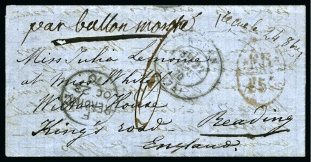 Stamp of France » Guerre de 1870-1871 LETTRE SORTIE DE PARIS PAR PASSEUR PELVILAIN DE RO