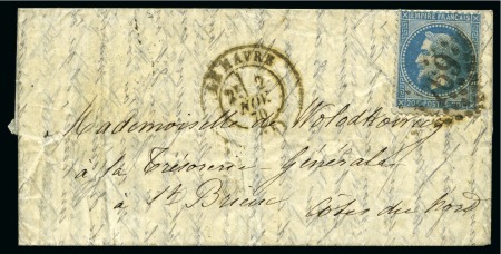 Stamp of France » Guerre de 1870-1871 LETTRE SORTIE DE PARIS PAR PASSEUR 
Lettre datée 