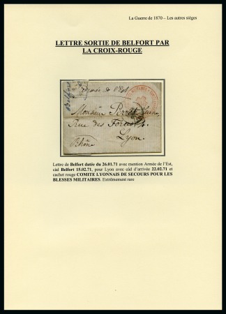 Stamp of France » Guerre de 1870-1871 Collection spécialisée sur le Siège de BELFORT en 