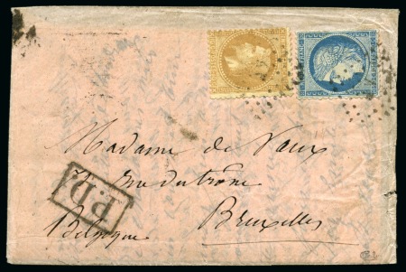 Stamp of France » Guerre de 1870-1871 Grand cachet bleu des Aéronautes Dartois & Yon au 