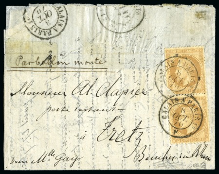 Stamp of France » Guerre de 1870-1871 Pli confié de l'ARMAND BARBES Ballon monté écrit d