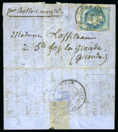 Stamp of France » Guerre de 1870-1871 Collection sur les PLIS CONFIES, joliment montée s