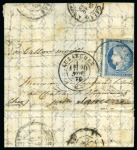 Stamp of France » Guerre de 1870-1871 Collection sur les PLIS CONFIES, joliment montée s