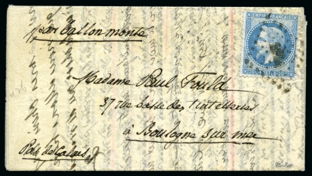 Stamp of France » Guerre de 1870-1871 Pli confié du WASHINGTON Ballon monté pour Boulogn