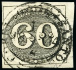 Stamp of Brazil 1843 Bulls Eyes, 30r, 60r & 90r, used set of three