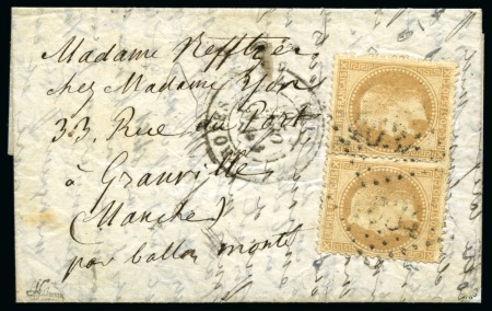 Stamp of France » Guerre de 1870-1871 Pli confié du JEAN BART N°1  Ballon monté pour Gra